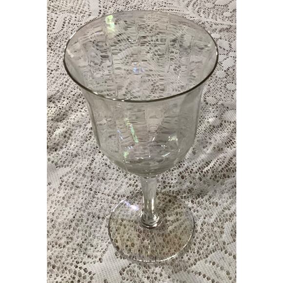 Vintage Fostoria Iridescent Rainbow Sheen Luster Wine Glasses Set Of 4 - Picture 9 of 9